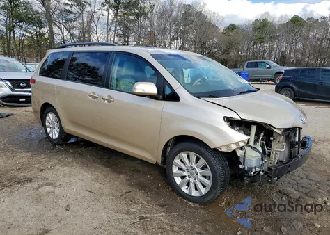 2014 Toyota Sienna Xle z USA, uszkodzony, nr VIN 5TDDK3DC3ES087463